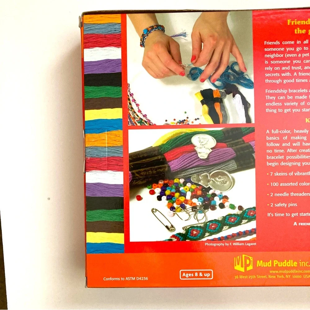 NEW Friendship Bracelet Craft Activity Kit and Book Set